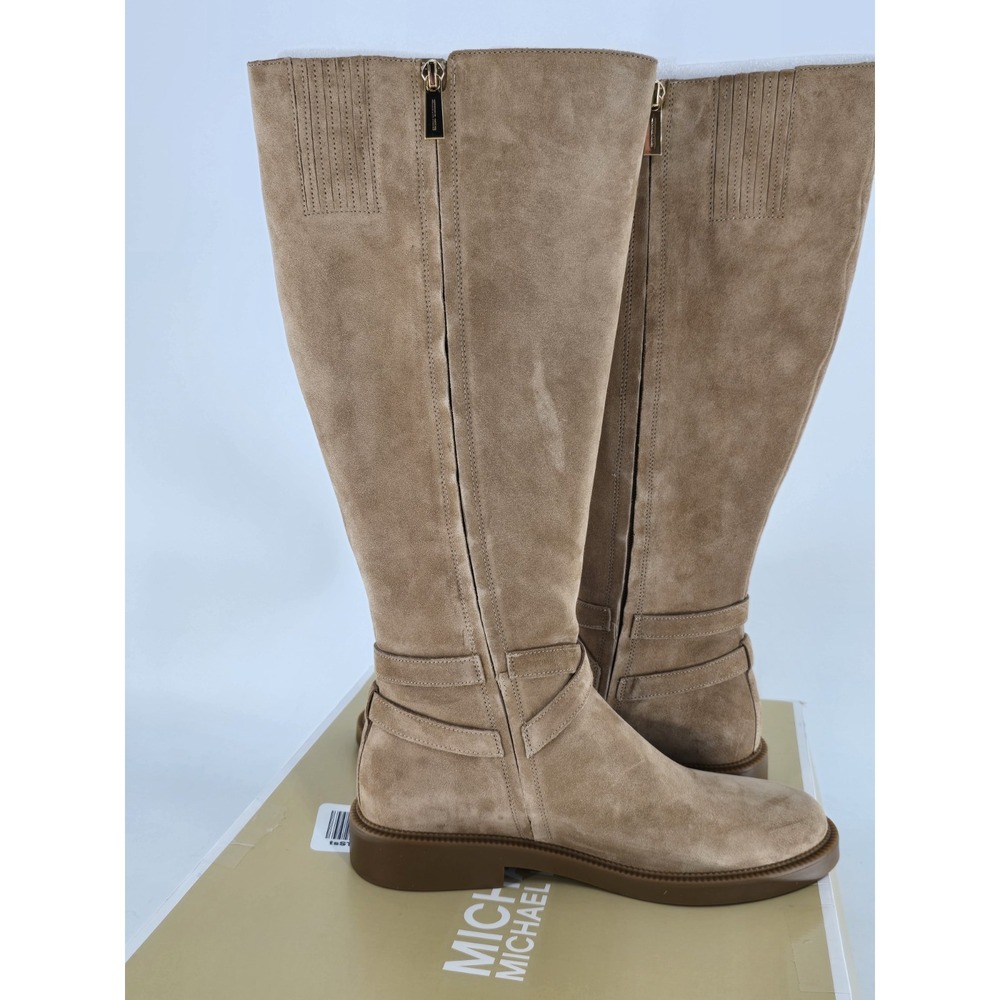 Michael Kors Women's Abigail Boot-Wide Shaft Equestrian - Tan Suede Sz:‎ 8.5 WS - Picture 8 of 14